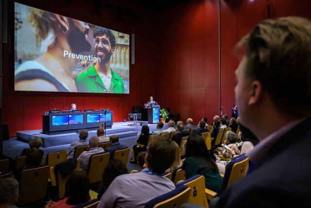 The reveal of the new EHA visual identity at EHA2024.